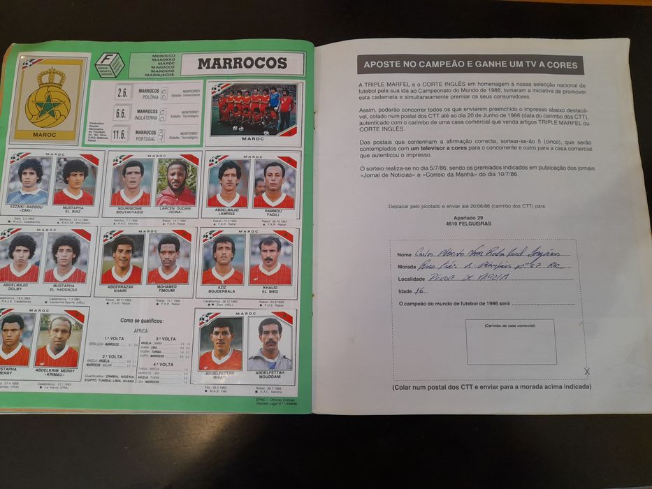 Caderneta Panini Mundial MEXICO 86 - Pique - completa - cromos Copa