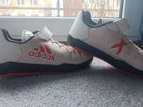 Biało-czerwone buty adidas X sportowe