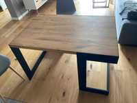 Stół dębowy, nowoczesny design, gruby blat: 120x80x4 cm