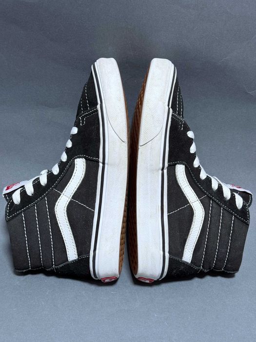 Кеди Vans 32 розмір високі чорні шкіряні школярам до школи