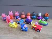 Świnka Peppa Peppa Pig Duży zestaw zabawek autka figurki TANIO !!