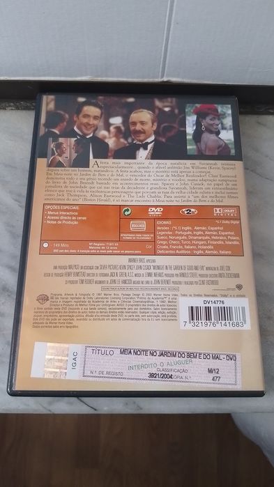 DVD Meia Noite no Jardim do Bem e do Mal