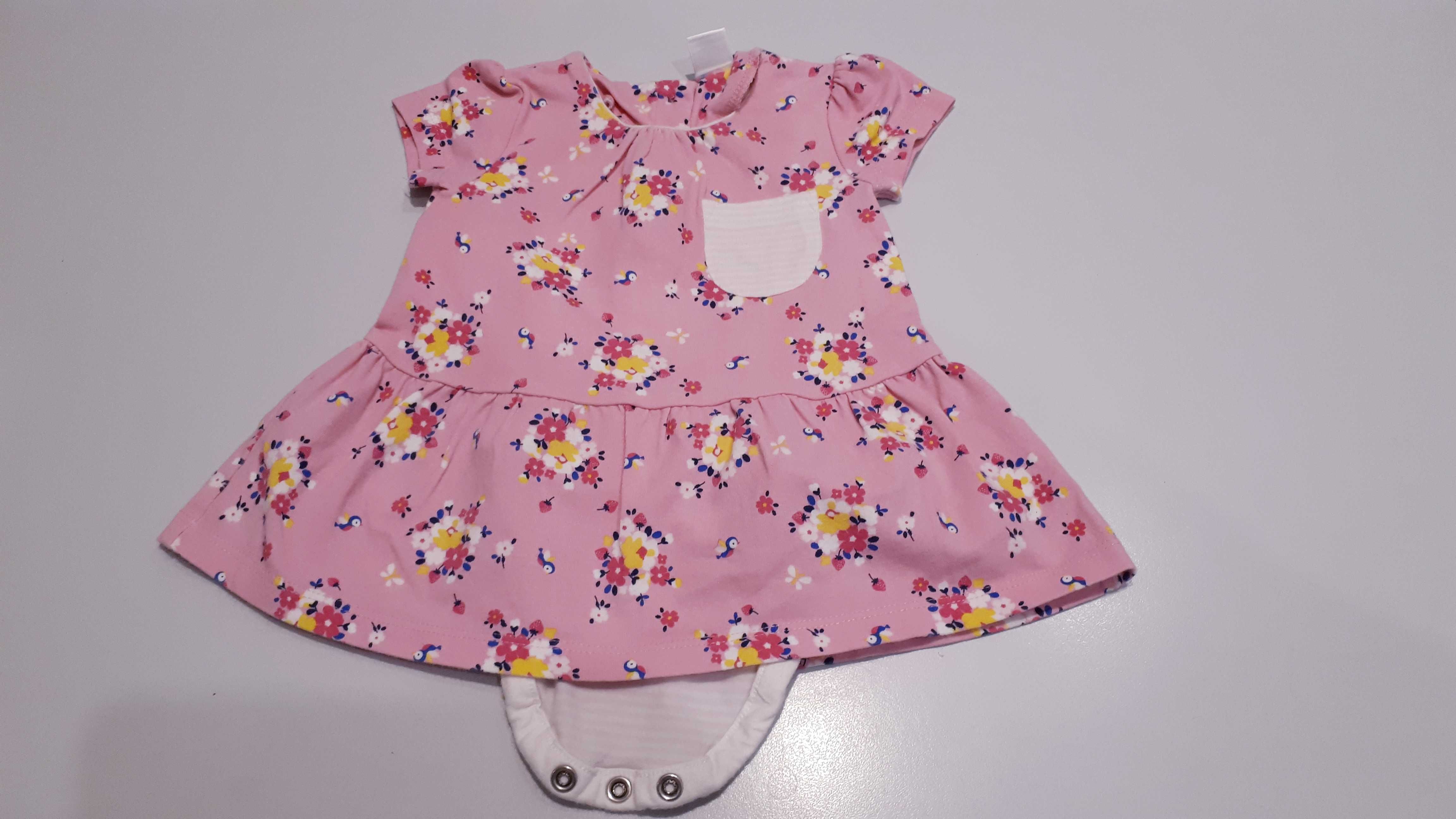 Sukienki niemowlęce od 0-3 miesięcy 14 sztuk