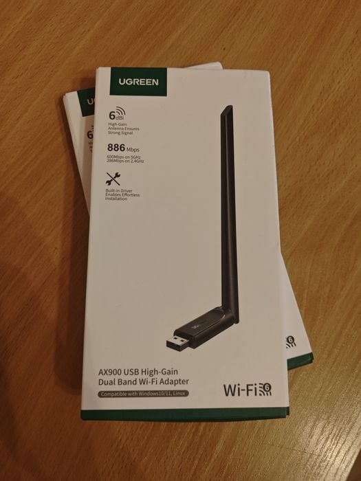 Usb wifi adapter Ugreen AX900 2.4ghz+5.0ghz вайфай адаптер