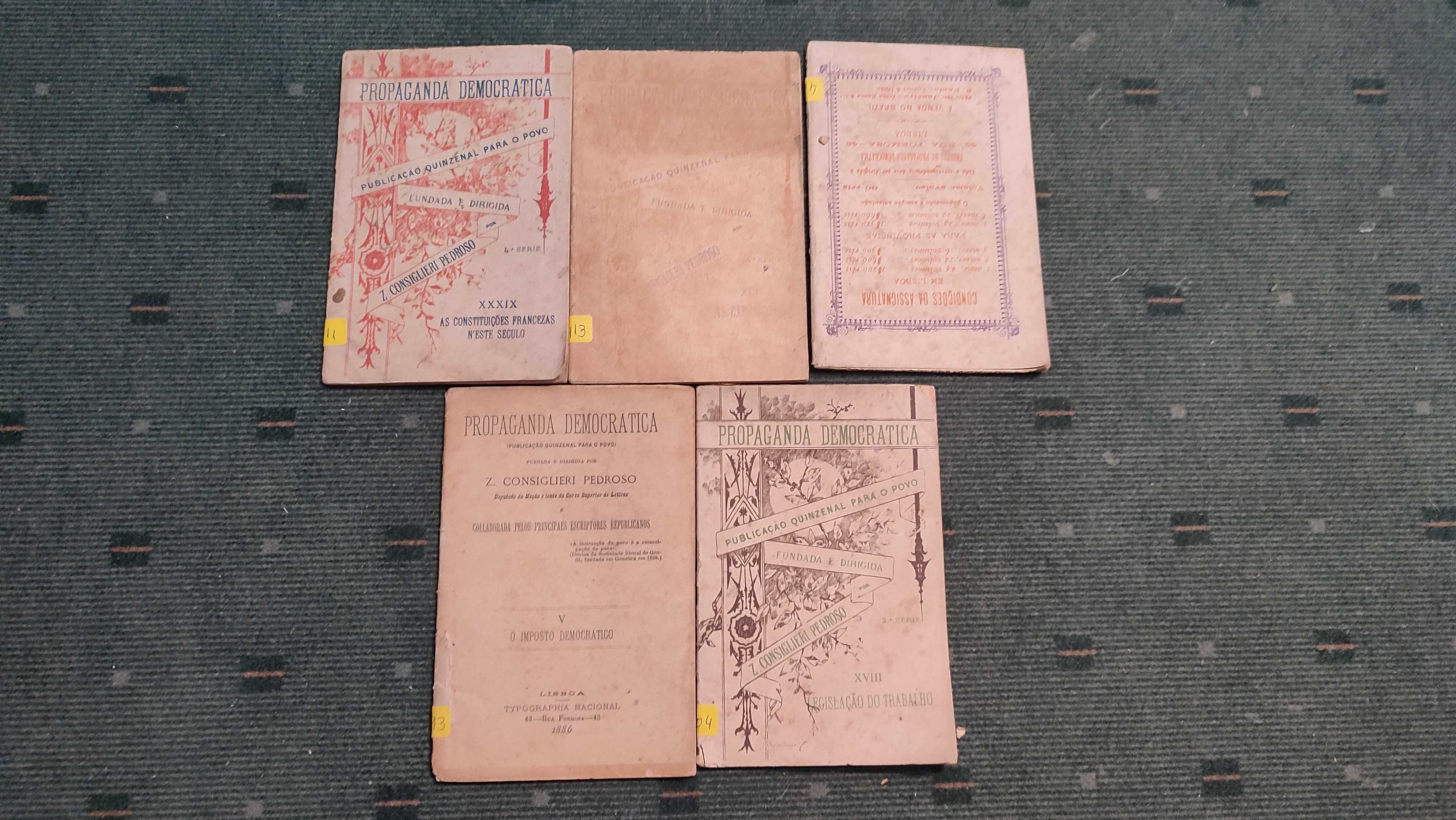 15 Números Propaganda Democrática-Z. Consiglieri Pedroso - 1886 a 1888