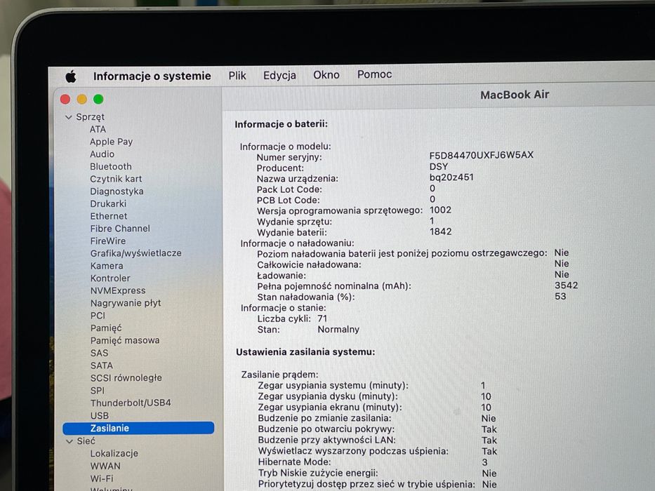 2019 MacBook Air A1932 13" i5 1,6Ghz 8GB 128GB