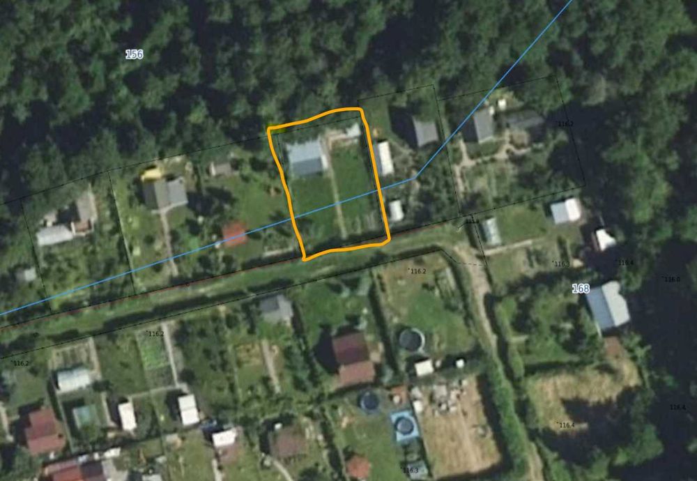 Działka ROD Giżycko nad jeziorem Wojsak