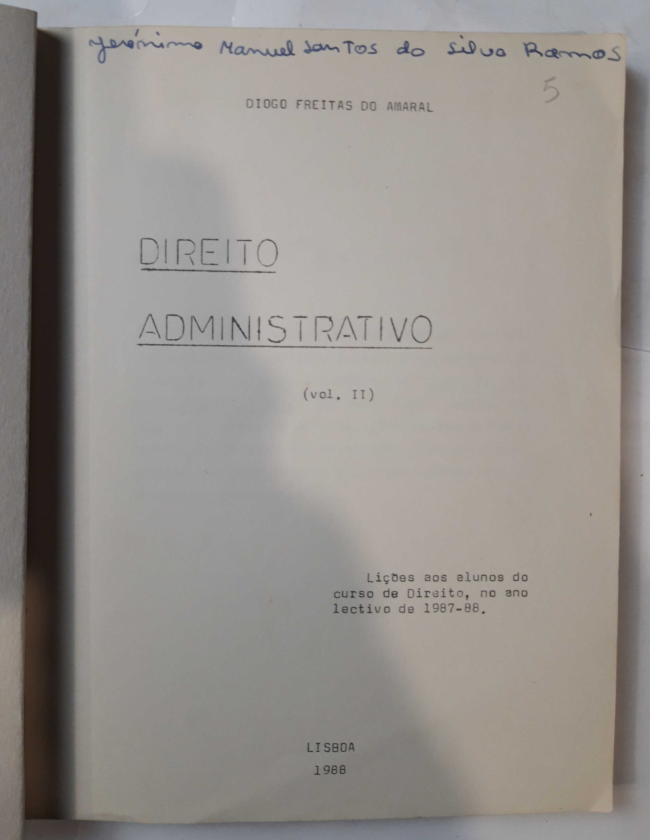 E1 - Livro - Diogo Freitas do Amaral - Direito Administrativo: Vol II