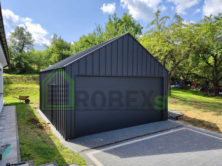garaż z blachy na rąbek 6x10 PRODUCENT każdy wymiar montaż cały kraj