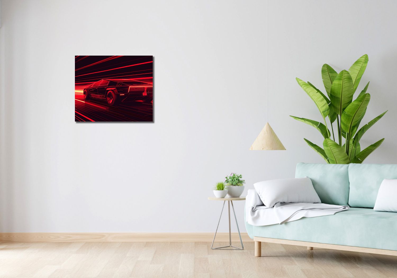 Obraz 60x50cm Prędkość w Czerwonym Neonie