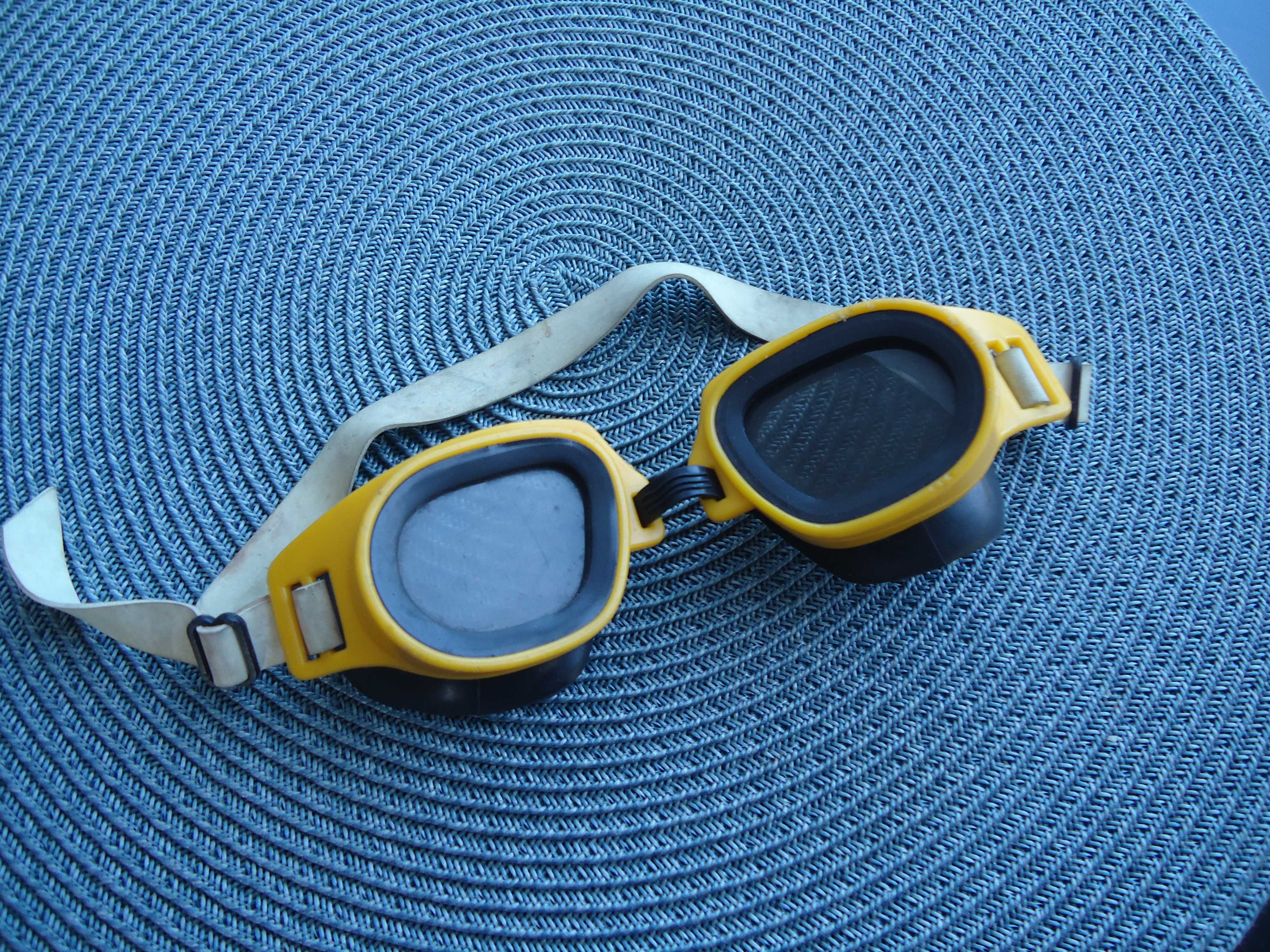 Vintage stare okulary okularki do pływania oldschool prl
