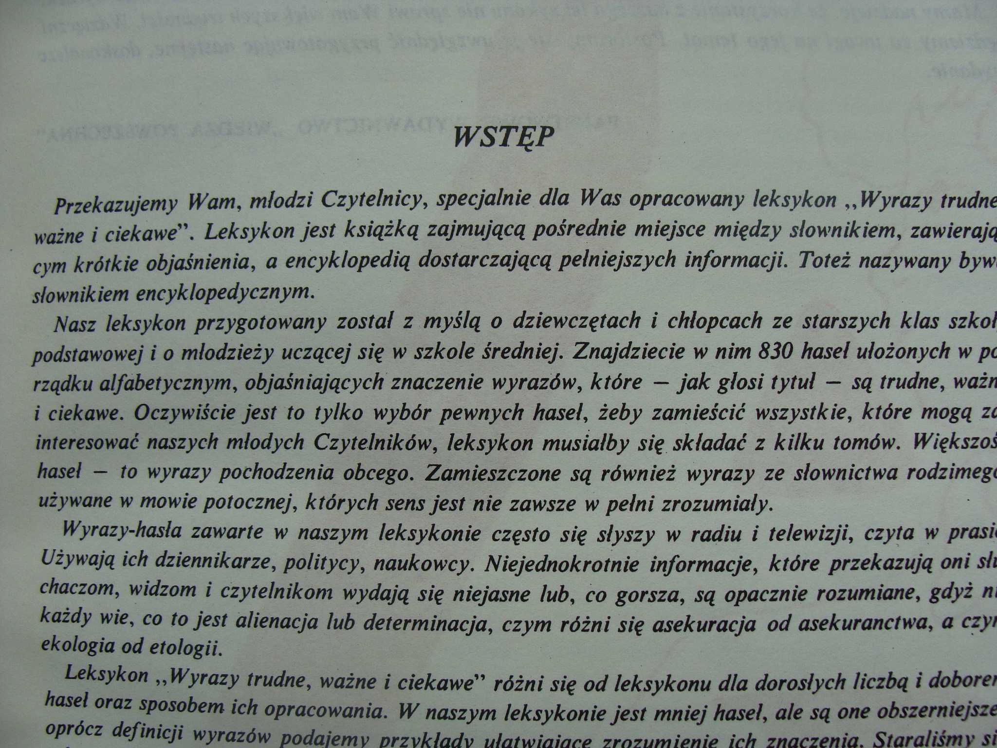 Wyrazy trudne, ważne i ciekawe. Leksykon dla dzieci i młodzieży (P)