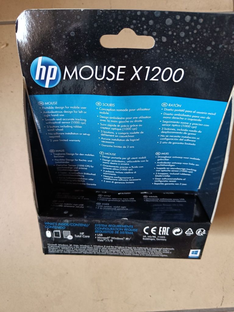 Mysz  przewodowa HP X1200 Blue sensor optyczny