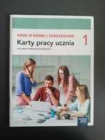 Krok w biznes i zarządzanie 1 karty pracy