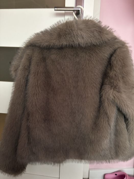 Next futerko futrzana kurtka  nowa s futro taupe bezowe brazowe