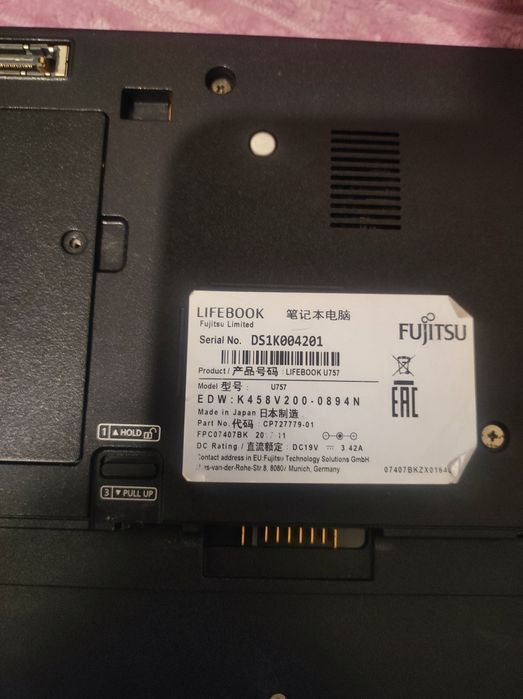 Продам ноутбук Fujitsu u757