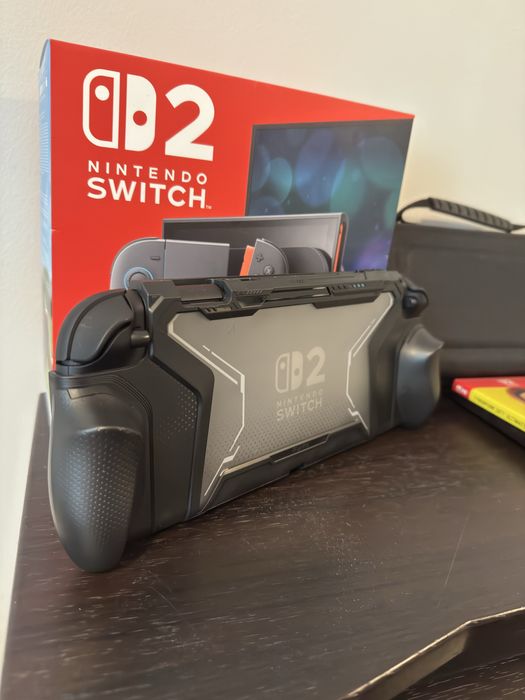 • Zestaw Nintendo Switch 2 + 3 Gry + Etui + Case + Mario Cyberpunk •
