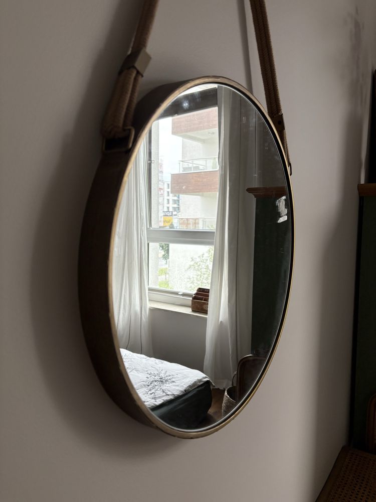 Lustro wiszace zlote w zlotej ramie okragle tk maxx tkmaxx
