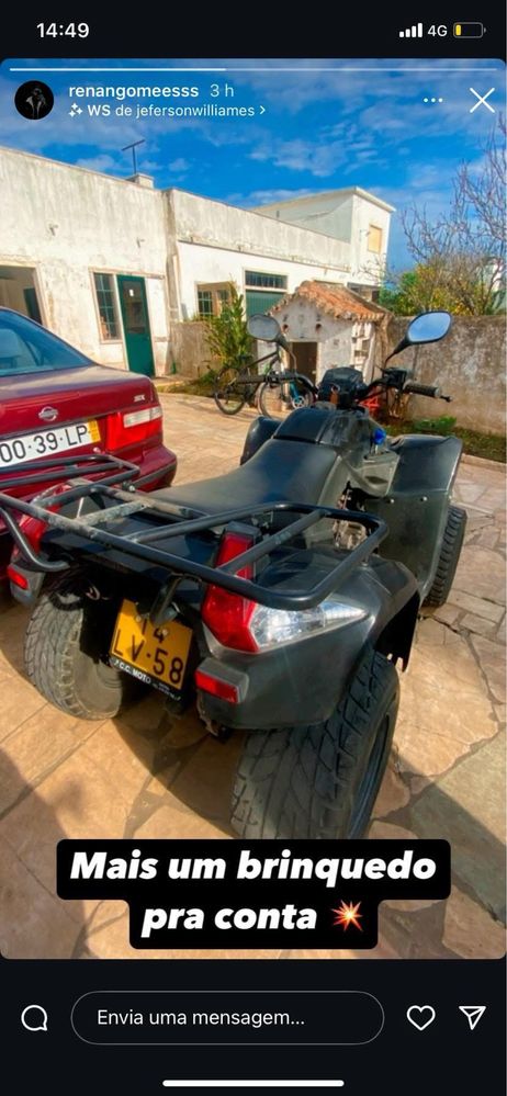 Vendo moto4 kinco mxu 300 semi altomatico