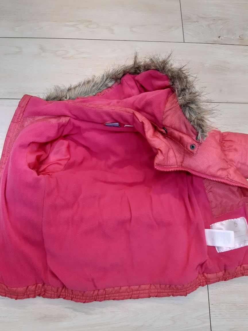kurtka zimowa różowa 104