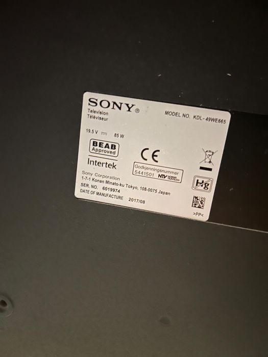 sony kdl-49we665