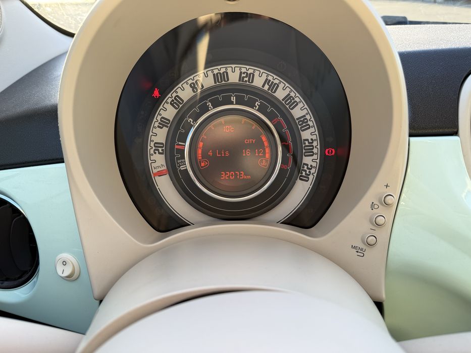 Fiat 500 1,2Pop 2018r, ASO, przebieg:32 000 km, dach panoramiczny