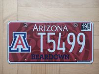 Tablica Arizona USA University of Arizona