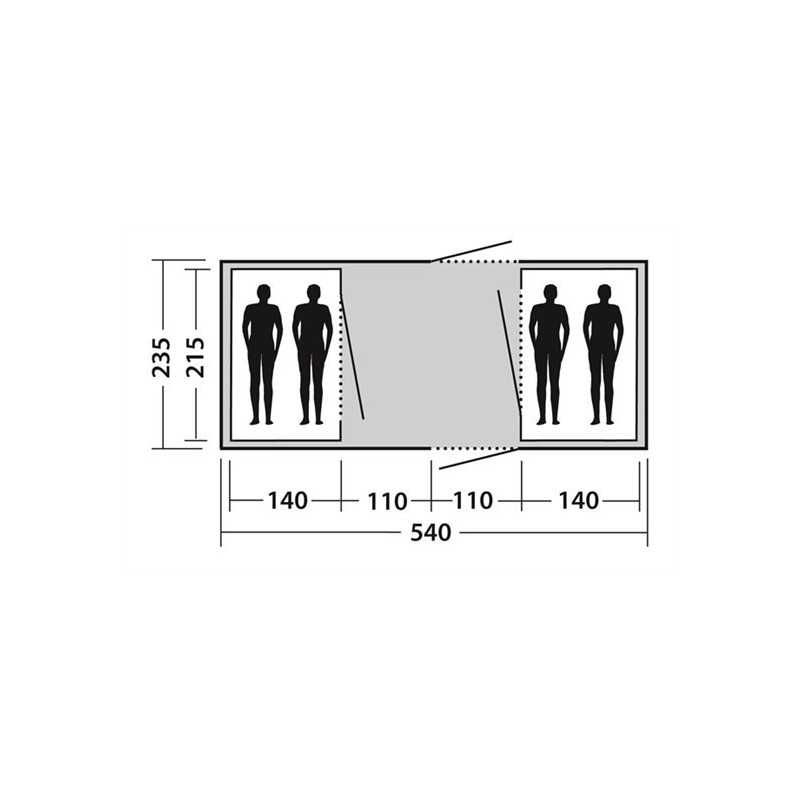 Tenda EasyCamp Hunstville Twin 4 pessoas