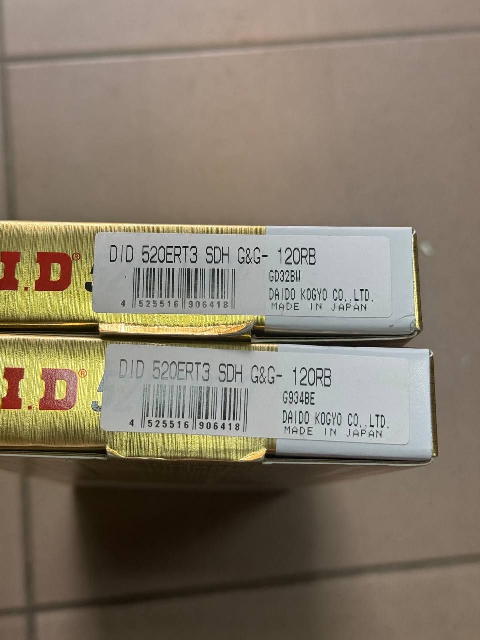 Ланцюг DID 520 ert3, дід 520 посилений, цепь дид 520 оригинал