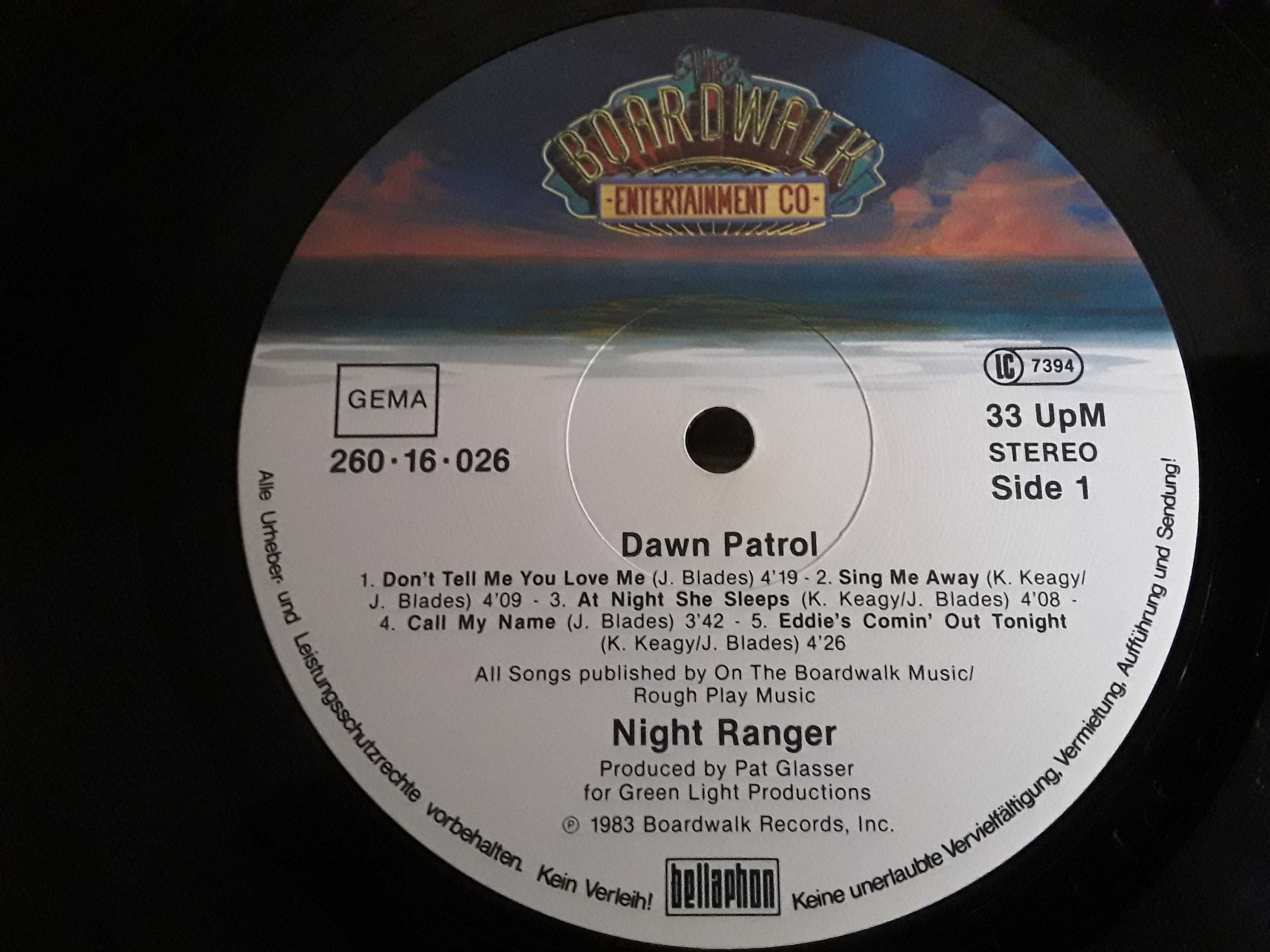 Виниловая пластинка Night Ranger  Dawn Patrol  1983 г.