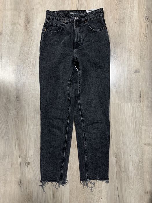 Джинси Zara чорні mom,  carrot fit
