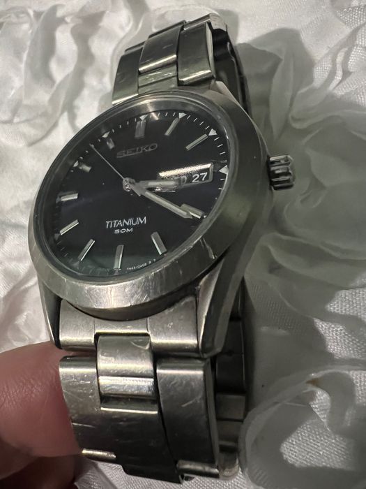 Zegarek męski Seiko kwarcowy tytanowy