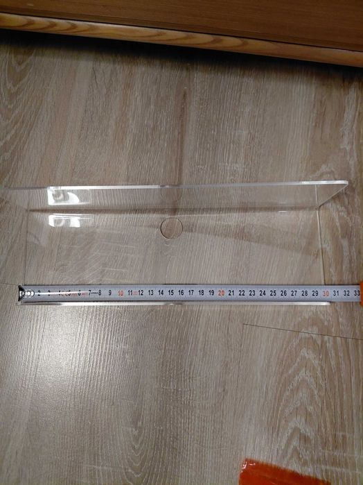 LOFTPLUS Półki ścienne bez wiercenia - 2 szt. przezroczyste 30x10cm