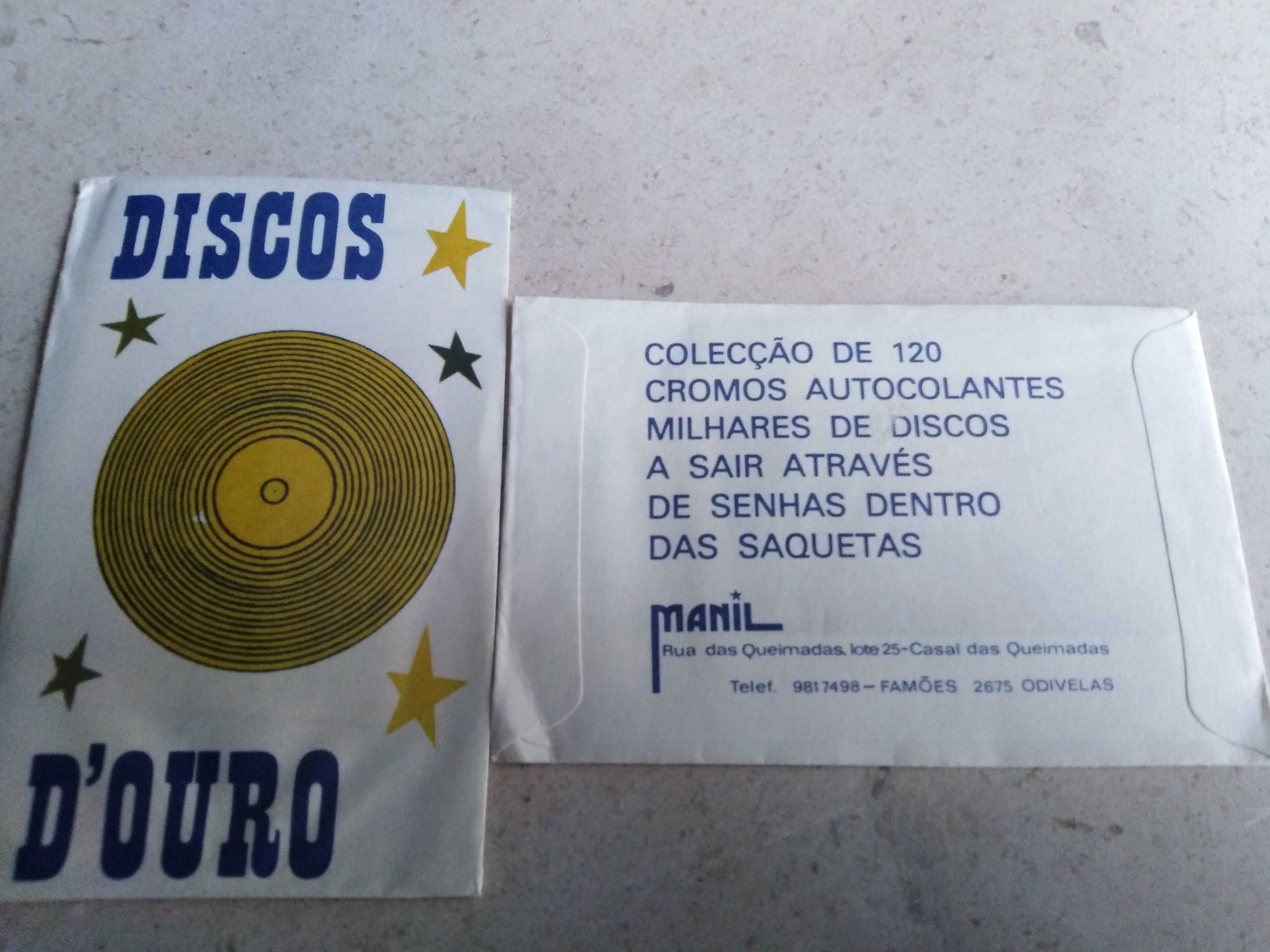 Cromos Discos Douro 52 diferentes+50 Saquetas Fechadas Cantores/Bandas