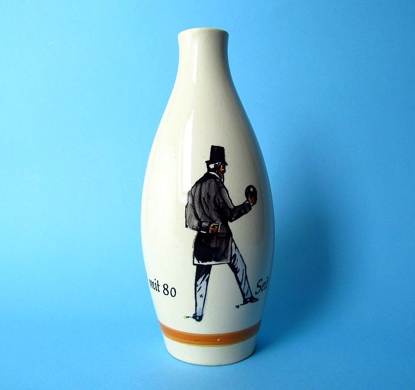 1950 stara butla wazon kręgle piękna ceramika