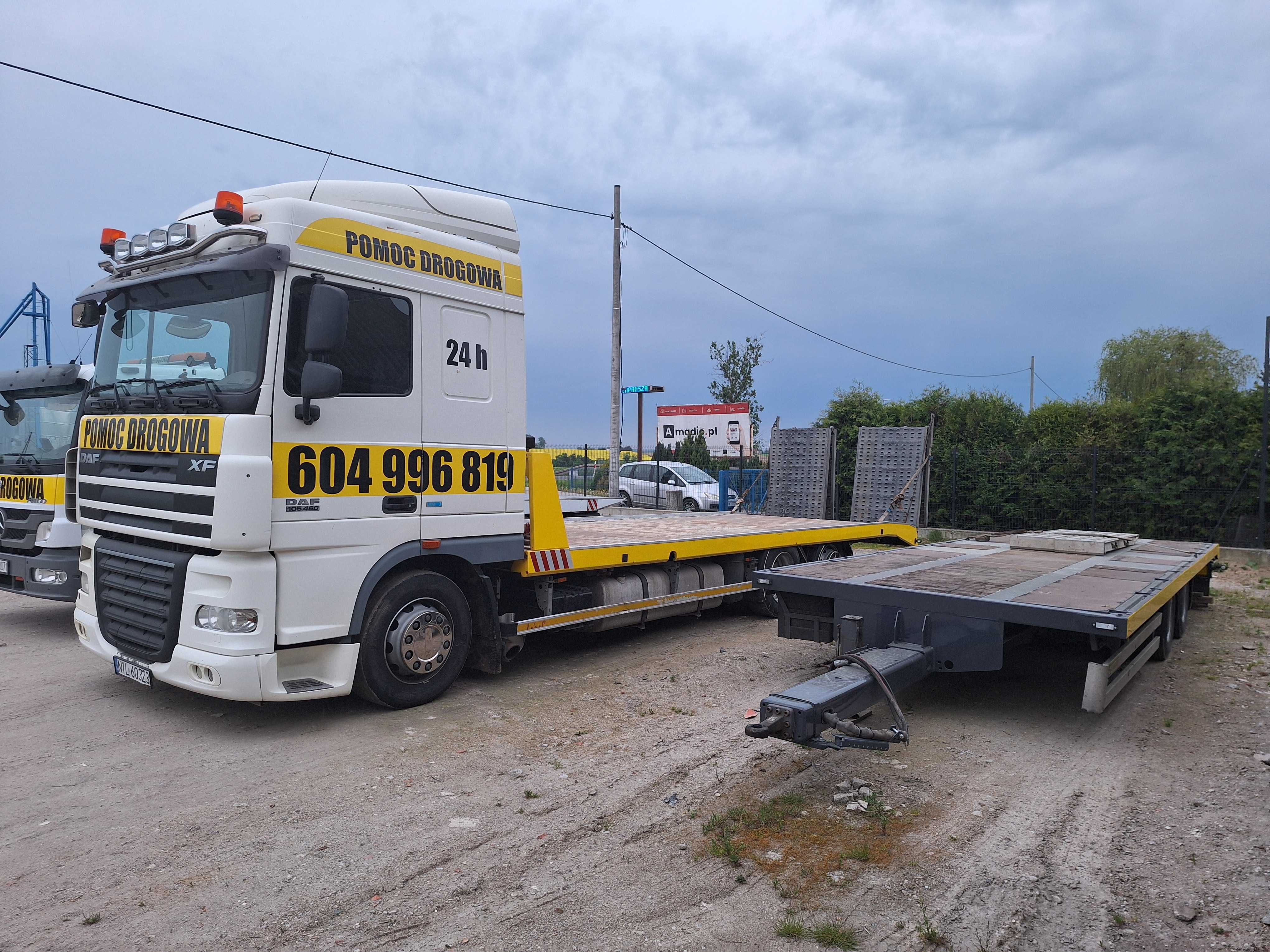 DAF XF 105 460 FAR pomoc drogowa autolaweta holownik wyciągarka hydrau