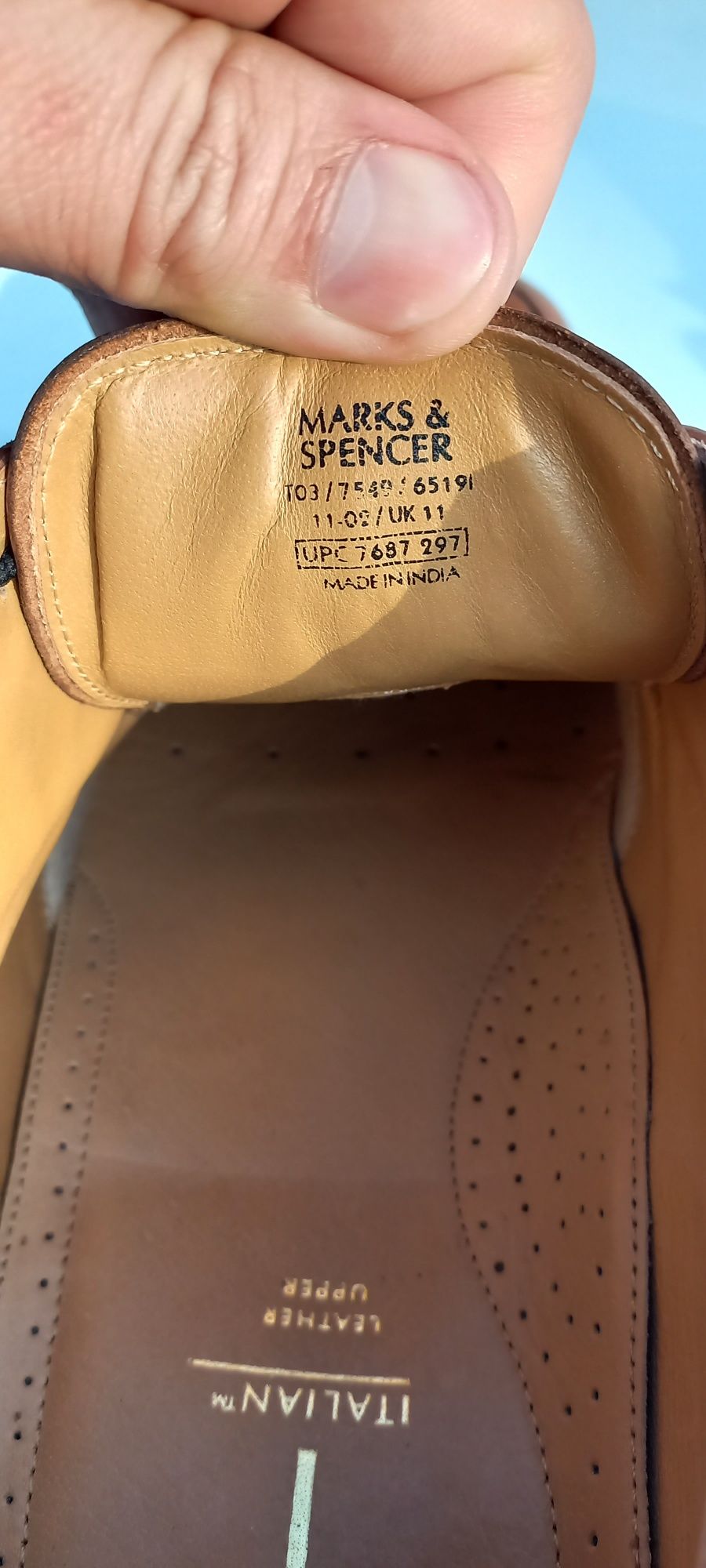 Взуття шкіряне, туфлі шкіряні, Marks & Spencer, чоловічі, 46 розмір