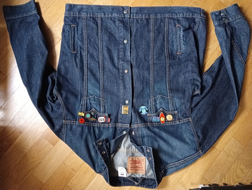 Kurtka jeansowa Levis XXL katana ramoneska motor biker bluza vintage