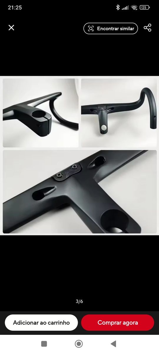 Guiador Bike estrada integrado carbono