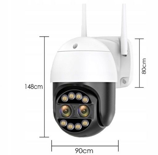 Kamera Zewnętrzna Obrotowa IP WIFI 8MP 8xZoom Dual
