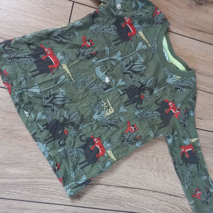 BLUZKA CIENKA 86 koszulka z długim rękawem zielona