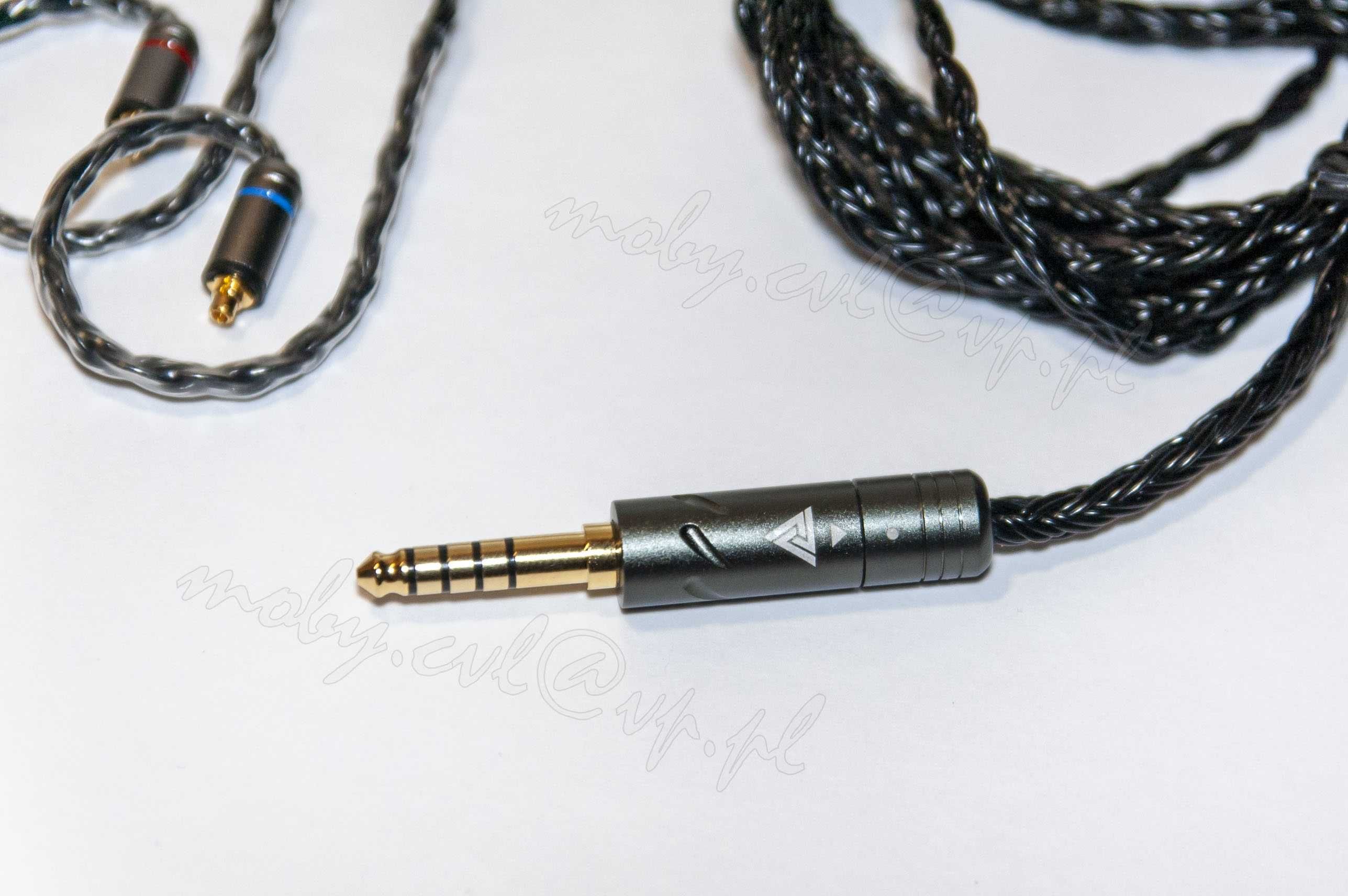 Kabel do słuchawek MMCX zbalansowany BAL z 3 wtykami; 3,5 4.4 2,5 mm