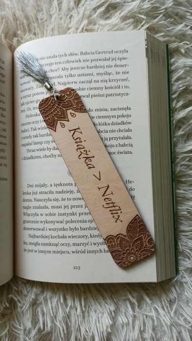 Drewniane Grawerowane Zakładki do Książki