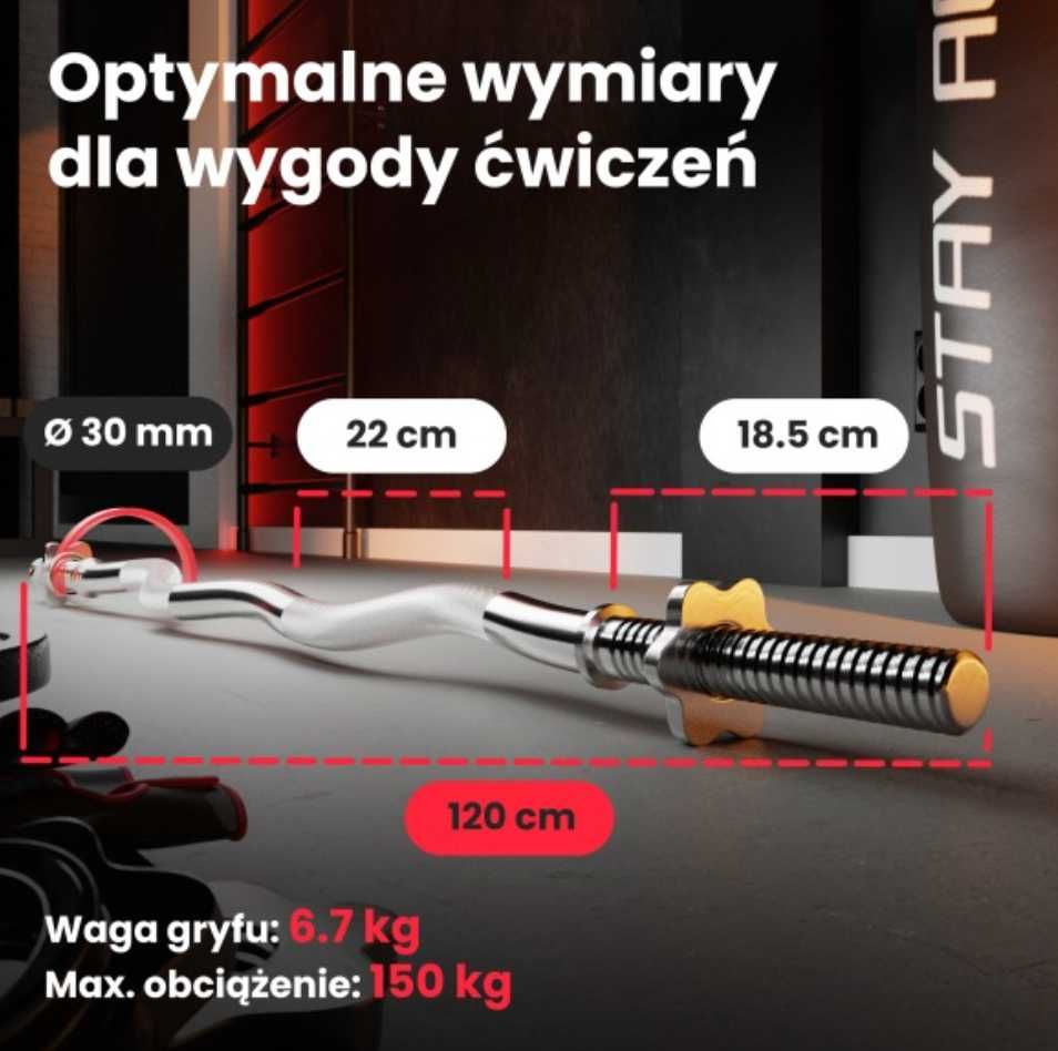 Gryf łamany 120 cm (30 mm) Gwarancja Naniższej Ceny