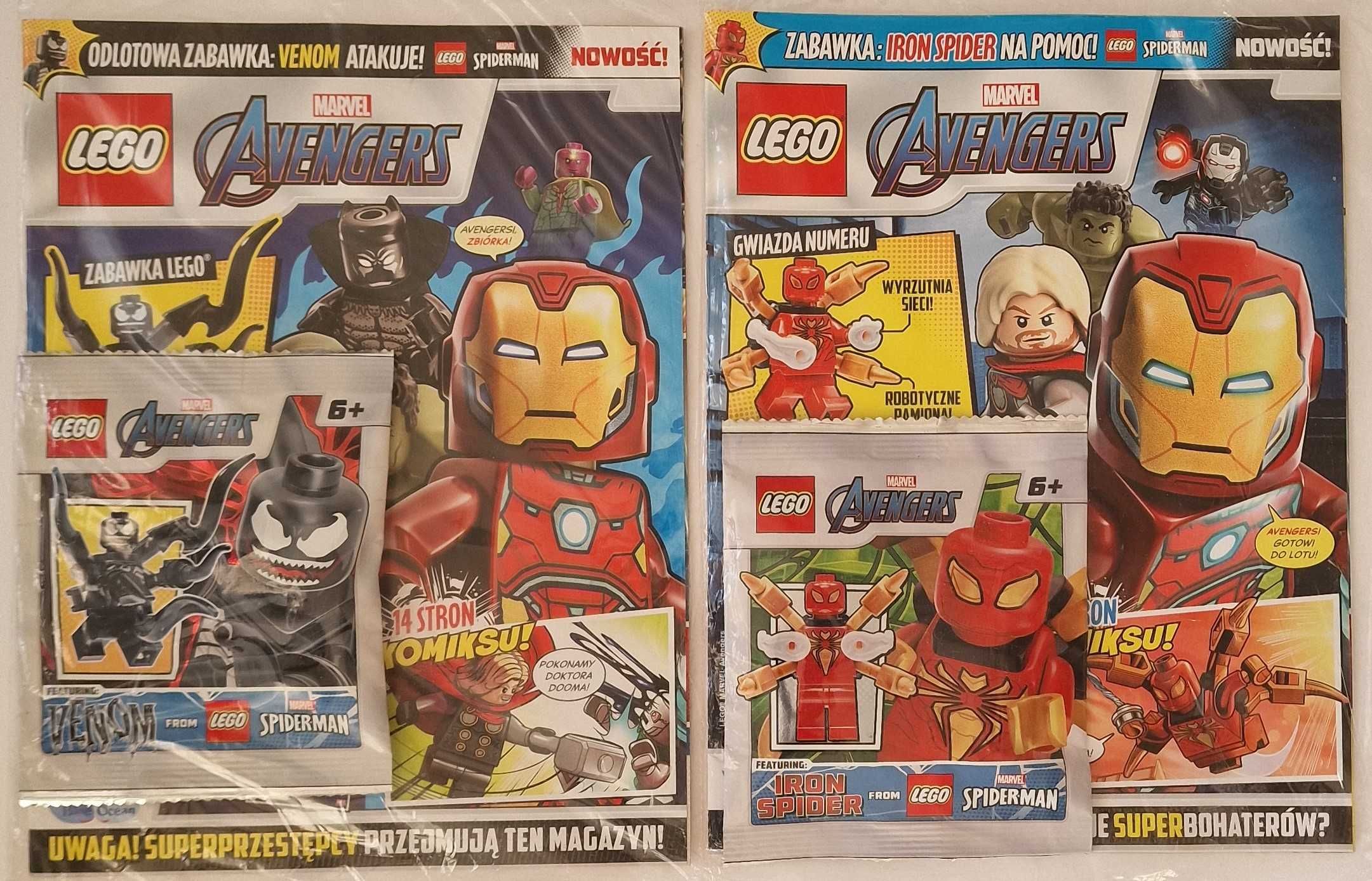 2 X magazyn Lego AVENGERS +minifigurka klocki  THOR Spidermen Loki