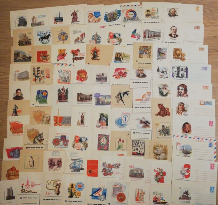 Поштові конверти СРСР 1960-1985 без штампу