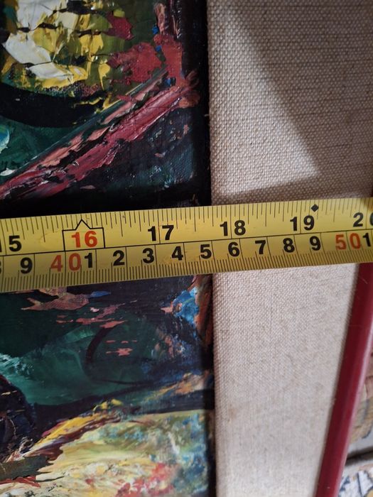 Quadro a óleo antigo motivos africanos