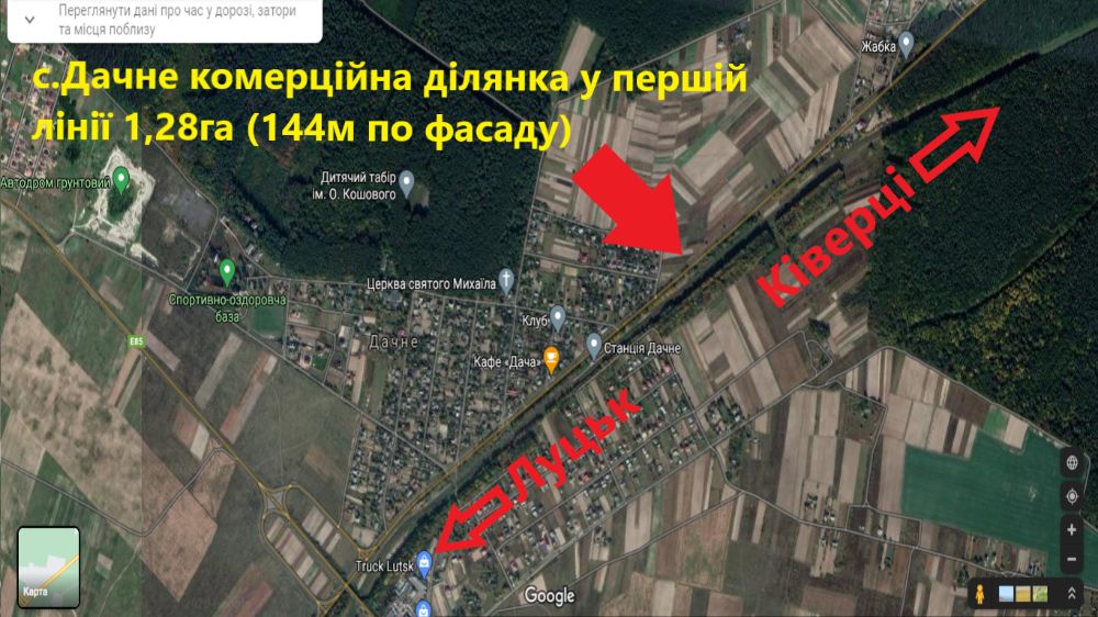 Продаж комерційної фасадної ділянки 1,28га