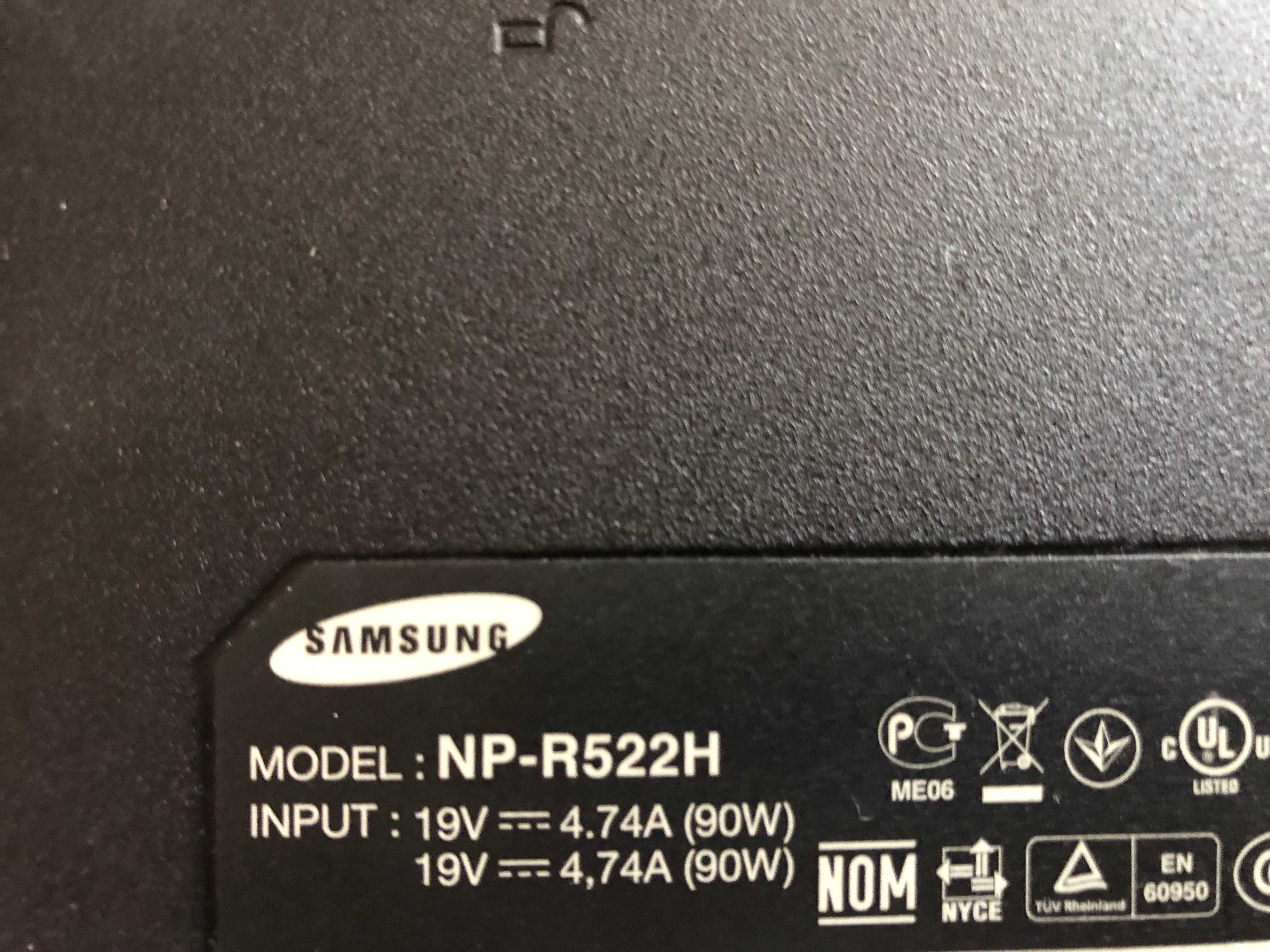 Laptop Samsung R522 ATI zasilacz torba Uszkodzony