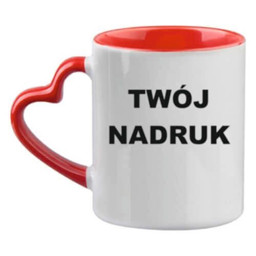 Kolorowy Kubek Ceramiczny Serce z Twoim Nadrukiem
